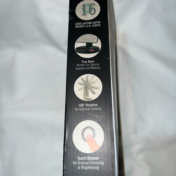 Black LED Mirror with Stand and Dimmer - Picture 3 of 7